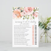 Raad eens wie Baby shower een spel speelt (Staand voorkant)