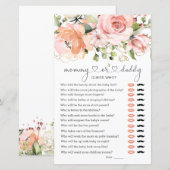 Raad eens wie Baby shower een spel speelt (Voorkant / Achterkant)