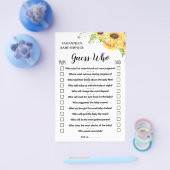 Raad eens wie baby shower engels spaans spelkaartj flyer (Enkel)