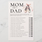 Raad eens wie Baby shower spel roze ballerina scho Flyer (Voorkant)