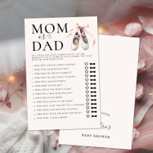 Raad eens wie Baby shower spel roze ballerina scho