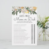 Raad eens wie Baby shower van mama of pap Lemon Ci Briefpapier (Staand voorkant)