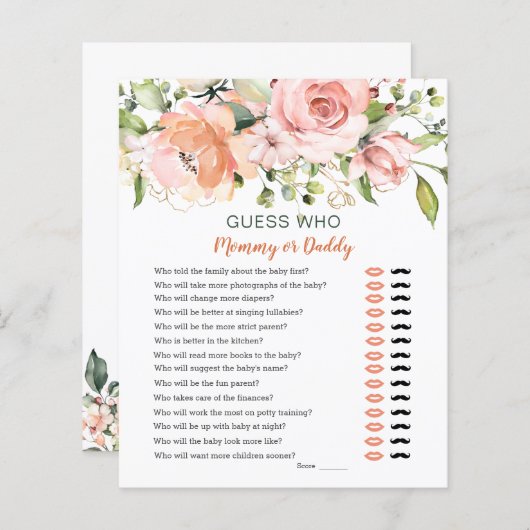 Raad eens wie Baby shower vlam groen heeft gemaakt (Voorkant / Achterkant)