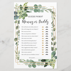 Raad eens wie baby shower voor mama of papa is