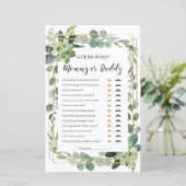 Raad eens wie baby shower voor mama of papa is (Staand voorkant)