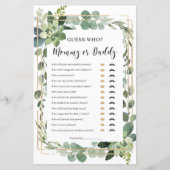 Raad eens wie baby shower voor mama of papa is (Voorkant)