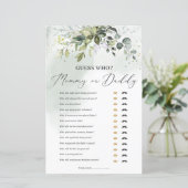 Raad eens wie baby shower voor mama of papa is (Staand voorkant)