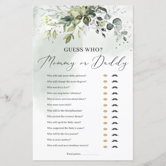 Raad eens wie baby shower voor mama of papa is (Voorkant)