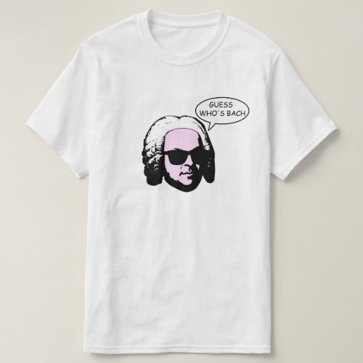 Raad eens wie Bach is T-shirt (Design voorkant)