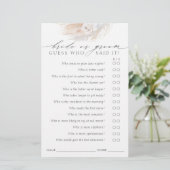 Raad eens wie Bride of Groom - Boho Game Kaart (Staand voorkant)