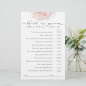 Raad eens wie Bride of Groom - Boho Game Kaart (Staand voorkant)