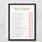 Raad eens wie Bride of Groom Gold Black Shower Gam Kaart (Voorkant)
