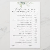 Raad eens wie Bride of Groom is - Greenery Game Ca (Voorkant)