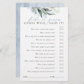 Raad eens wie Bride of Groom is - Greenery Game Ca (Voorkant / Achterkant)