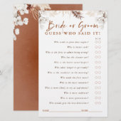 Raad eens wie Bride of Groom is - Terracotta Flora (Voorkant / Achterkant)