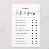 Raad eens wie Bride of Groom zei dat ze Game zei (Voorkant / Achterkant)