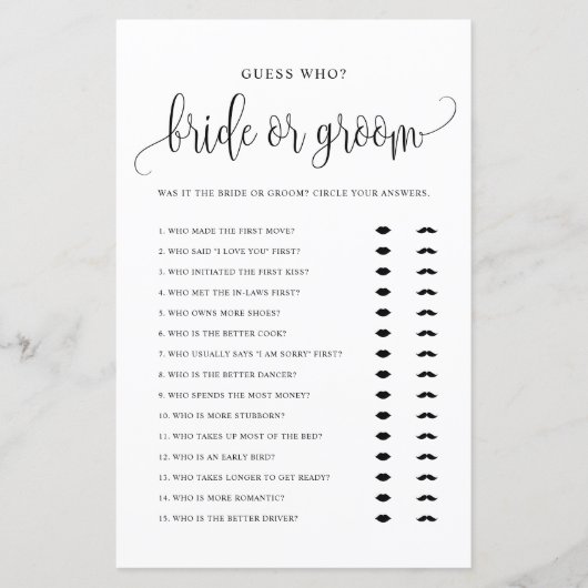 Raad eens wie Bride of Groom zei dat ze Game zei (Voorkant)