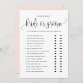 Raad eens wie Bride of Groom zei dat ze Kaart zei (Voorkant / Achterkant)