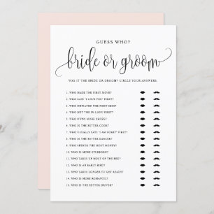 Raad eens wie Bride of Groom zei dat ze Kaart zei