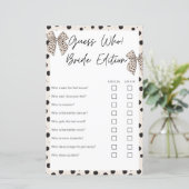 Raad eens wie bruid editie Beige vrijgezellenfeest (Staand voorkant)