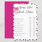 Raad eens wie bruid editie Pink vrijgezellenfeest  (Voorkant / Achterkant)