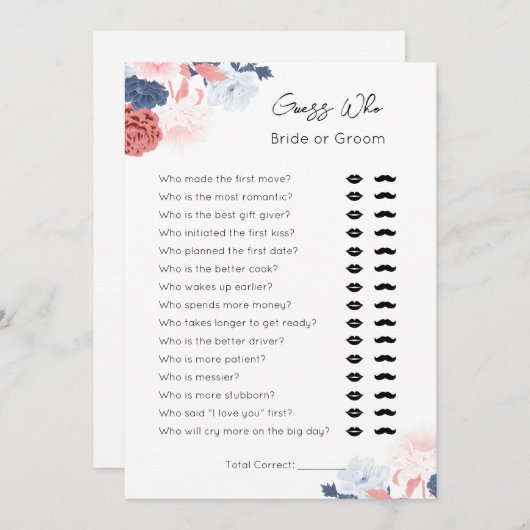 Raad eens wie- bruid of bruidegom- Vrijgezellenfee Feestdagenkaart (Voorkant / Achterkant)