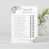 Raad eens wie- bruid of bruidegom- Vrijgezellenfee Feestdagenkaart (Staand voorkant)