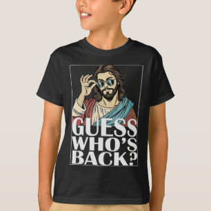 Raad eens Wie Byck Jesus Easter T-shirt Religious 