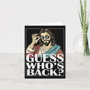 Raad eens Wie Byck Jesus Easter T-shirt Religious Kaart