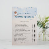 Raad eens wie de Baby shower van mama of papa is (Staand voorkant)