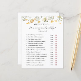 Raad eens wie de Baby shower van mama of papa is