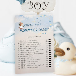 Raad eens wie de Baby shower van mama of papa is