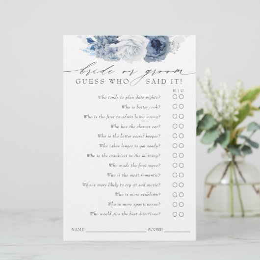 Raad eens wie de bruid of de bruine Kaart is van h (Staand voorkant)