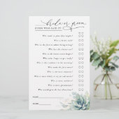 Raad eens wie de Kaart van het Spel van het Succul (Staand voorkant)