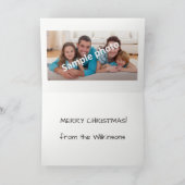 Raad eens wie de kerstkaart feestdagen kaart (Binnen)