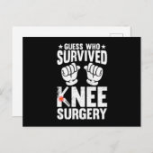 Raad eens wie de knieoperatie heeft overleefd feestdagenkaart (Voorkant / Achterkant)