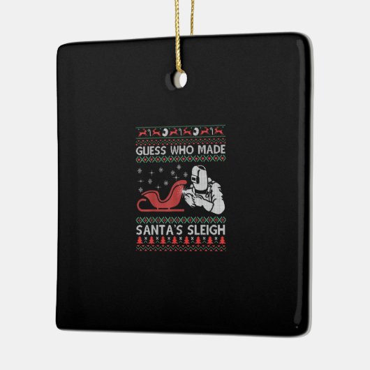 Raad eens wie de Sinterklaas heeft gemaakt | Funny Keramisch Ornament (Links)