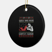 Raad eens wie de Sinterklaas heeft gemaakt | Funny Keramisch Ornament (Links)