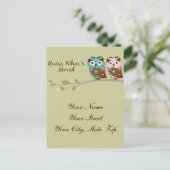 Raad eens wie de uil Kaart heeft verplaatst (Staand voorkant)