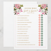 Raad eens wie de Vrijgezellenfeest van de bruid of Kaart (Voorkant / Achterkant)