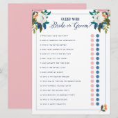 Raad eens wie de Vrijgezellenfeest van de bruid of Kaart (Voorkant / Achterkant)