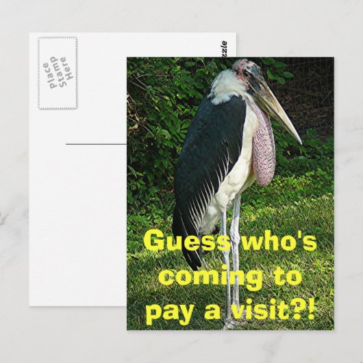 Raad eens wie een bezoek komt brengen?! briefkaart (Voorkant / Achterkant)