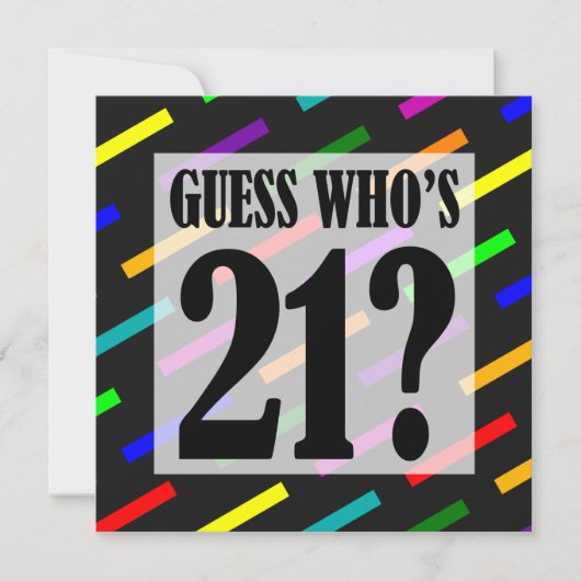 Raad eens wie er 21 uitnodigingen van de Birthday  (Voorkant)