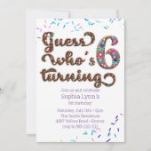 Raad eens wie er 6 koekjes aan het worden is kaart (Voorkant)