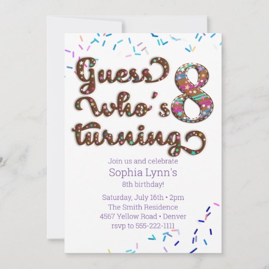 Raad eens wie er 8 koekjes gaat maken kaart (Voorkant)