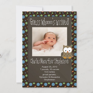 Raad eens wie er aankomt baby jongen geboorte aank aankondiging