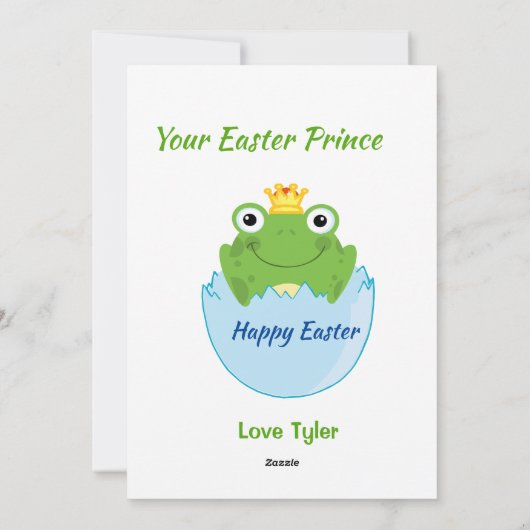 Raad eens wie er in deze paaseiprins zit feestdagenkaart (Achterkant)