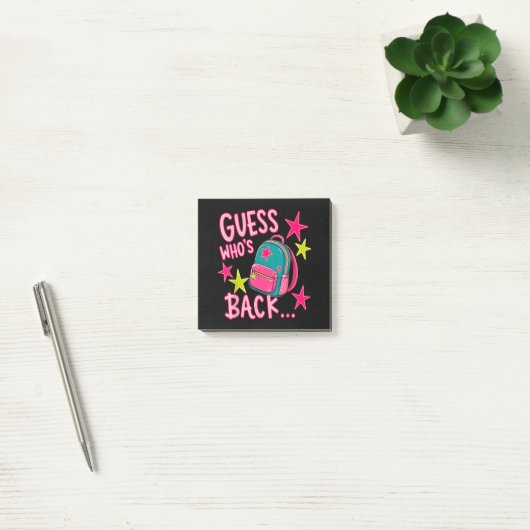 Raad eens wie er weer terug is Leuk terug naar sch Post-it® Notes (Kantoor)