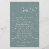 Raad eens wie? Game Kaart Flyer (Voorkant)