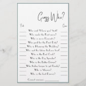 Raad eens wie? Game Kaart Flyer (Voorkant)